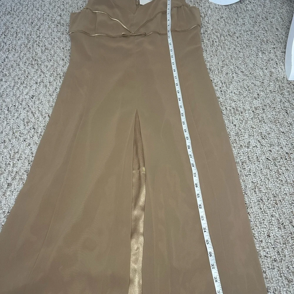 Annex vintage  Tan Sleeveless Dress with Bow size 8 NWT - Picture 9 of 10